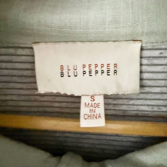 BLU PEPPER x ANTHROPOLOGIE | Cotton Linen Utility Tone Colorblock Jacket | Small - Picture 5 of 8